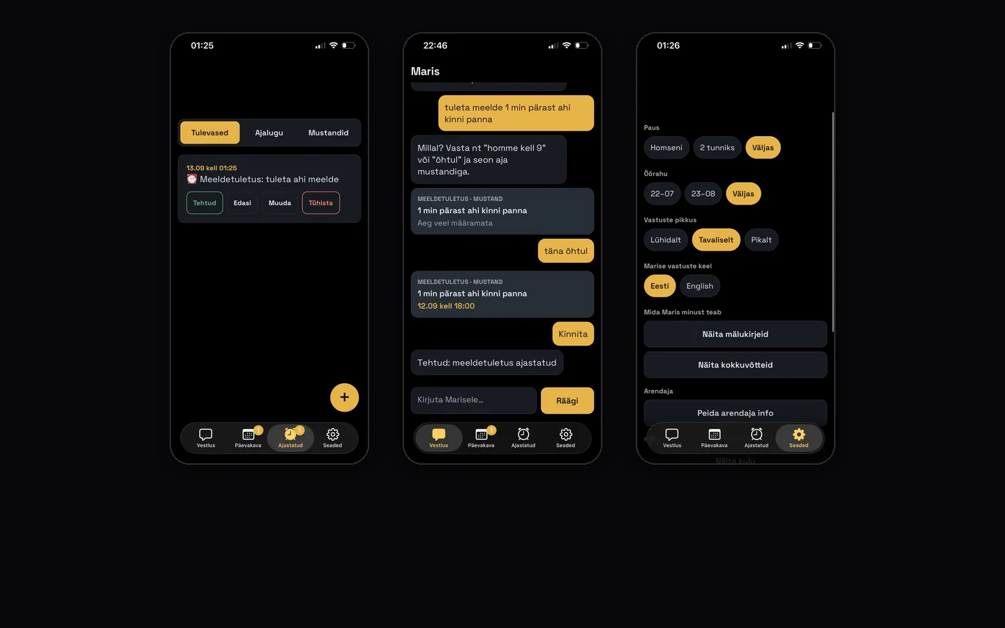 Maris — a domain-neutral assistant kernel that carries two products — Screenshot