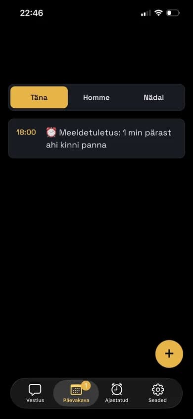 Maris — a domain-neutral assistant kernel that carries two products – The day view: today, tomorrow, week — only what has been agreed, the time first.