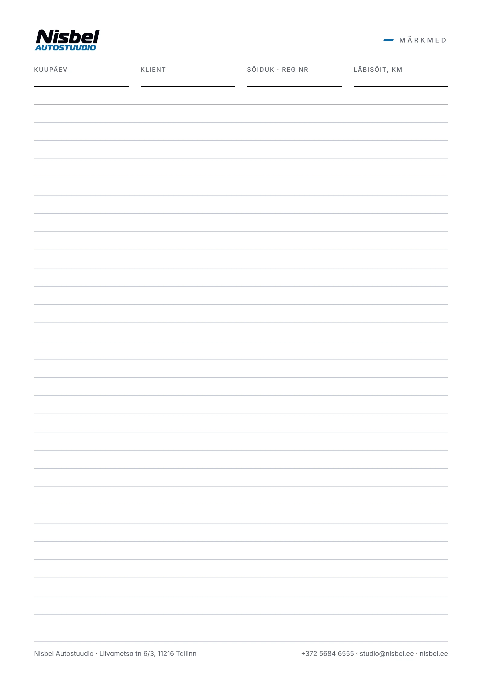 Notepad – Nisbel Autostuudio