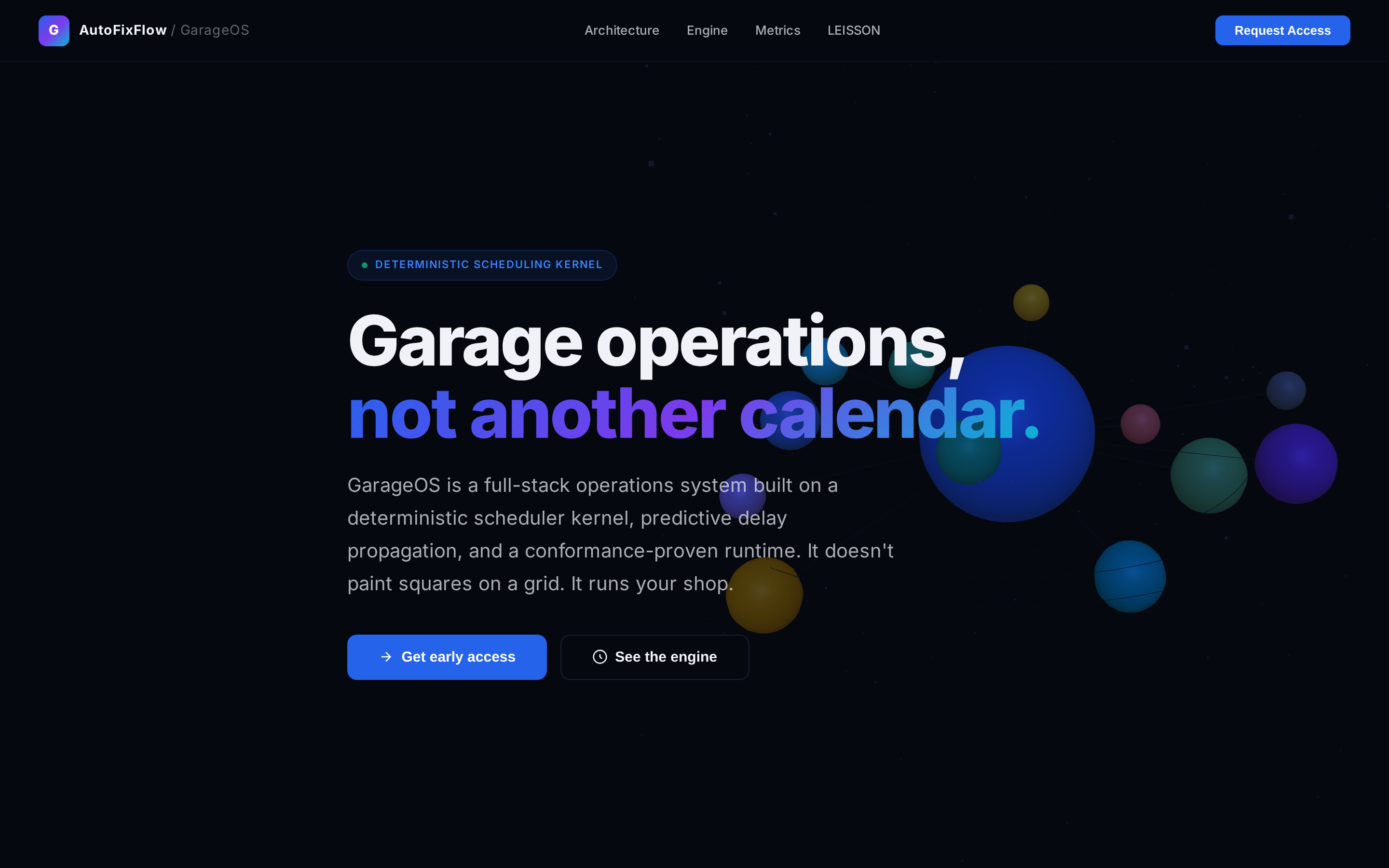 AutoFixFlow / GarageOS - Desktop